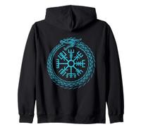 Serpent Nordique Jormungandr Vegvisir Sweat à Capuche
