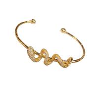 Serpent ouvert bijoux uniques pour femme tendance élégant poignet pour femme pour un usage quotidien et une fête simple, taille unique, Comme décrit
