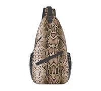 Serpent Peau Python Motif Sling Sac À Dos Voyage Bandoulière Casual Poitrine Sac À Bandoulière Mode Fanny Pack