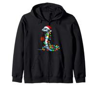 Serpent Portant Un Chapeau de Père Noël Tenant Une boîte Cadeau pour garçons Mignon Noël Sweat à Capuche