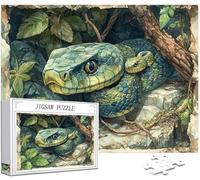 Serpent Puzzle 4000 Pièces Adultes, 5D Puzzle Animal Couleur Puzzles, Jigsaw Jeu éducatif effrayant, Ddifficile pour Adultes avec Emballage Cadeau for Decoration Chambre Murale, Cadeau Homme, Model354