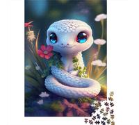 Serpent Puzzle À 1000 Morceaux Papier Épais Cute Serpent Art Puzzle Familial Parents-Enfants Heures Divertissement Garanties Compatible Plateau Loisirs 38x26cm/1000pcs