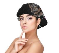 Serpent python,Bonnet de nuit en satin réglable en soie pour adulte, bonnet de nuit élastique pour femme