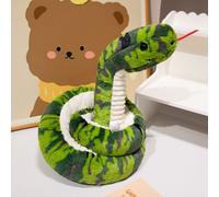 Serpent Python Peluche Poupée Zodiaque Serpent Année Mascotte Poupée Poupée De Chiffon Serpent Vert - Hauteur De La Bobine 20 Cm, Longueur Totale 120 Cm (0,24 Kg)
