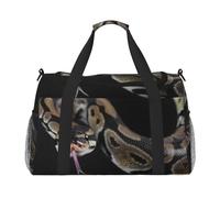 Serpent Python,Sacs de Sport, Sacs de Voyage bandoulière pour Le Sport, Sacs de Voyage Grande capacité pour Femmes et Hommes