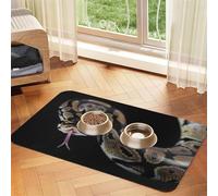 Serpent Python,Tapis d'alimentation pour Animaux de Compagnie, Sets de Table en Cuir PU pour Chats et Chiens,30x45cm