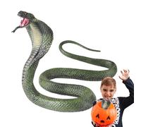 Serpent réaliste - Fausses figurines d'animaux cobra, design souple et flexible, jouet amusant | ombrage de couleur réaliste pour jeux de carnaval, cadeaux de fête, peinture de jardin, décoration de