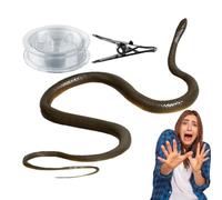 Serpent réaliste - Reptile artificiel de 78,7 cm, clip de fil invisible | Farce d'animal effrayant pour décor de terrain d' en plein air, fêtes d'anniversaire, jour du poisson d'avril, accessoire