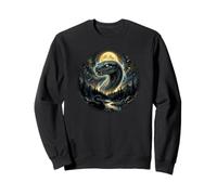 Serpent regardant la Lune Reptile Mystique Sweatshirt