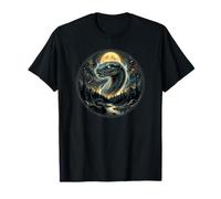 Serpent regardant la Lune Reptile Mystique T-Shirt