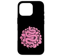Serpent Rose Motif Terrarium Reptile Animal Coque pour iPhone 16 Pro