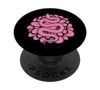 Serpent Rose Motif Terrarium Reptile Animal PopSockets PopGrip Adhésif