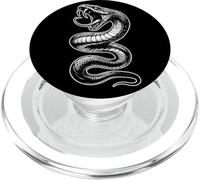 Serpent Serpent Coil Cobra Venom Blackwork PopSockets PopGrip pour MagSafe