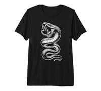 Serpent Serpent Coil Cobra Venom Blackwork T-Shirt Haut de Gamme