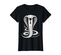 Serpent Serpent venimeux Cobra enroulé Noir et Blanc T-Shirt Graphique avec Valeur