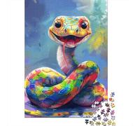 Serpent Set De 1000 Pièces Papier Recyclé Rainbow Serpent Puzzle Adulte Amateurs Puzzle Adultes Activité Lien Familial Loisirs Maison Casse-tête Engageant 70x50cm/1000pcs