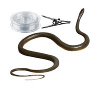 Serpent sur un coup de corde - Clip sur un serpent - Serpent réaliste | Faux serpent de golf avec ficelle, simulation faux jouet serpent pour farces en plein air, efforts amusants
