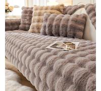 Serpentin de lit lapin, housse de canapé en peluche en forme de L 1, 2, 3, 4 places, housse de canapé d'angle en forme de U, 2023 nouvelle protection universelle antidérapante, super douce en fausse