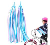 Serpentins pour Guidon, Glands pour vélos d', décorations en Bandes de Scooter, serpentins en Polyester Clair pour tricycles, vélos, équitation, Jeux en Plein air, Anniversaire, Blanc