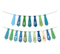 Serpentins pour la fête des pères pour la décoration de la maison et du jardin - Cravate décorative - Fournitures de fête - Drapeau de vacances