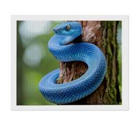 Serpents Animaux Diamond Painting Adultes Enfant, 5D DIY Peinture Diamant Kit Complet, Peinture Diamant Artisanat Strass Point de Croix Painting pour Adultes, Décor Intérieur, Cadeaux 35x55 cm s-201