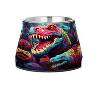 Serpents d'art Aquarelle Mer Gamelles AntidéRapantes pour Chiens,Empilables en Acier Inoxydable pour Chiots