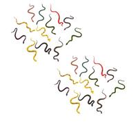 Serpents en Caoutchouc Réaliste, 24 pièces Serpents en Plastique, Faux Jouets Colorés Serpent, Jouets pour Blagues, Serpent En Caoutchouc Serpent Jouet, Jouets de Décoration de Faveurs