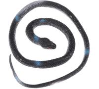 Serpents en Caoutchouc réalistes Faux Serpents Jouets de Serpent Noir Doux pour Jardin Décoration de fête(Couleur aléatoire)