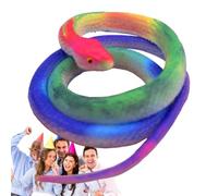 Serpents en caoutchouc réalistes pour éloigner les oiseaux,Jouet serpent en | Des serpents qui semblent ré Tête ronde de serpent arc-en-