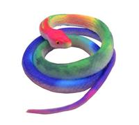 Serpents en caoutchouc réalistes pour éloigner les oiseaux,Jouet serpent en | Serpent jouet Cadeaux de fête d'Halloween, farces p Tête ronde de serpent arc-en-