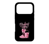 Serpillère et Seau pour Femme de ménage Rose Coque pour iPhone 17 Pro