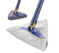 Serpillère murale - Tête rotative à 360°, en acier inoxydable | Rondelle murale télescopique, plumeau extensible humide et sec | Nettoyeur de sol réglable, suceur plat d'angle de fenêtre plafond pour