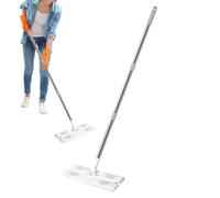 Serpillère Plate - Nettoyant Humide Sec,Balai Plat Réutilisable À Manche Long - pour Cuisine Salle de Bain Sol Dur