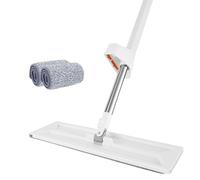Serpillère Plate, serpillière 360° avec 4 serpillères en Microfibre, serpillère à Manche Long de 151 cm, réglable, de Base en métal, serpillère Humide et sèche pour la Maison, Set de serpillièr