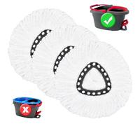 Serpillère pour Têtes de Balai Compatible avec Vileda Turbo EasyWring and Clean - Recharge Serpillière Seule en Microfibre à Franges pour Vileda