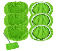 Serpillères de Rechange en Microfibre, Têtes Chiffons Serpillères Réutilisables Compatible avec Swiffer Sweeper Balais Serpillères de Rechange Lavables de Corail Chiffons 6 Pièces