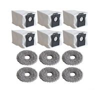 Serpillères et sacs à poussière pour DREAME X50s Pro Master/Matrix10 pour MATRIX 10 Ultra, lot de 6 + 6 pièces réutilisables pour un nettoyage efficace du sol