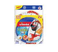 Vileda Housse de rechange Turbo 2 en 1 – recharge de vadrouille – 2 x