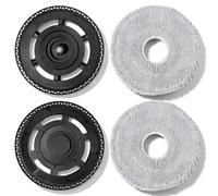 Serpillière avec Support pour Xiaomi Robot Vacuum H50Pro/H50/S40 Pro | Rechange Serpillière en microfibre absorbants, Lingettes avec support en ABS durables, accessoires lavables et réutilisables
