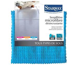 Serpillière microfibre désincrustante pour sols intérieurs 70x50cm STARWAX