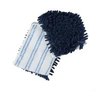 Serpillière réutilisable en microfibre pour balai rabattable, design double face pour dépoussiérer à sec et essuyer humide, recharge de nettoyage lavable en machine avec bande connective, 45,7 cm de