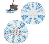 Serpillière Tête - AQSACOKIYA - Compatible avec Vileda 3in1 Turbo EasyWring&Clean Spin Mop System Microfibre Tapis MOP - Lot de 2