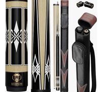 Serpion - Pool Cue Stick 100% Canadian Maple Wood. Professional Billiard Pool Cue Stick with Hard Case and Joint Protectors