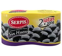 Serpis, Olives Noires Dénoyautées, 2 x 200 gr
