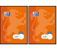 Serpodile Cahier spécial DYS avec des Lignes de Couleurs - interligne 5 mm - A4 - Reliure agrafée (Lot de 2)