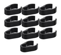Serrage-câble Micro 10 Pièces, Clips Plastiques 25mm pour Supports | Design Réutilisable, Format Compact et Portable, pour Studio, Enregistrement, Bras Articulés, Noir