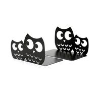 Serrage-Livres Décoratifs Hibou en Fer, Antidérapants, Noir
