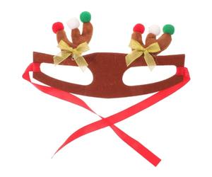 Serrage-tête Ambiance Noël en Peluche pour Chien et Chat Bande Élastique | Design Cosplay Festif Mignon, Maintien Rapide, Adapté aux Petits Chiens et Chats, pour Portraits de Famille