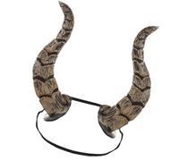 Serrage Tête Corne Diable Ambiance Halloween, Bandeau Corne Chèvre Cosplay | Silicone Plastique, Effet Réaliste 3d, Taille Réglable, Lien Élastique, pour Fête et Danse