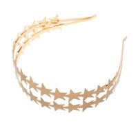 Serrage Tête Étoile Double Couche Brillante, Simple et Polyvalent | Plaqué Or, Éclats Scintillants, Maintien Sûr, pour Sorties et Événements